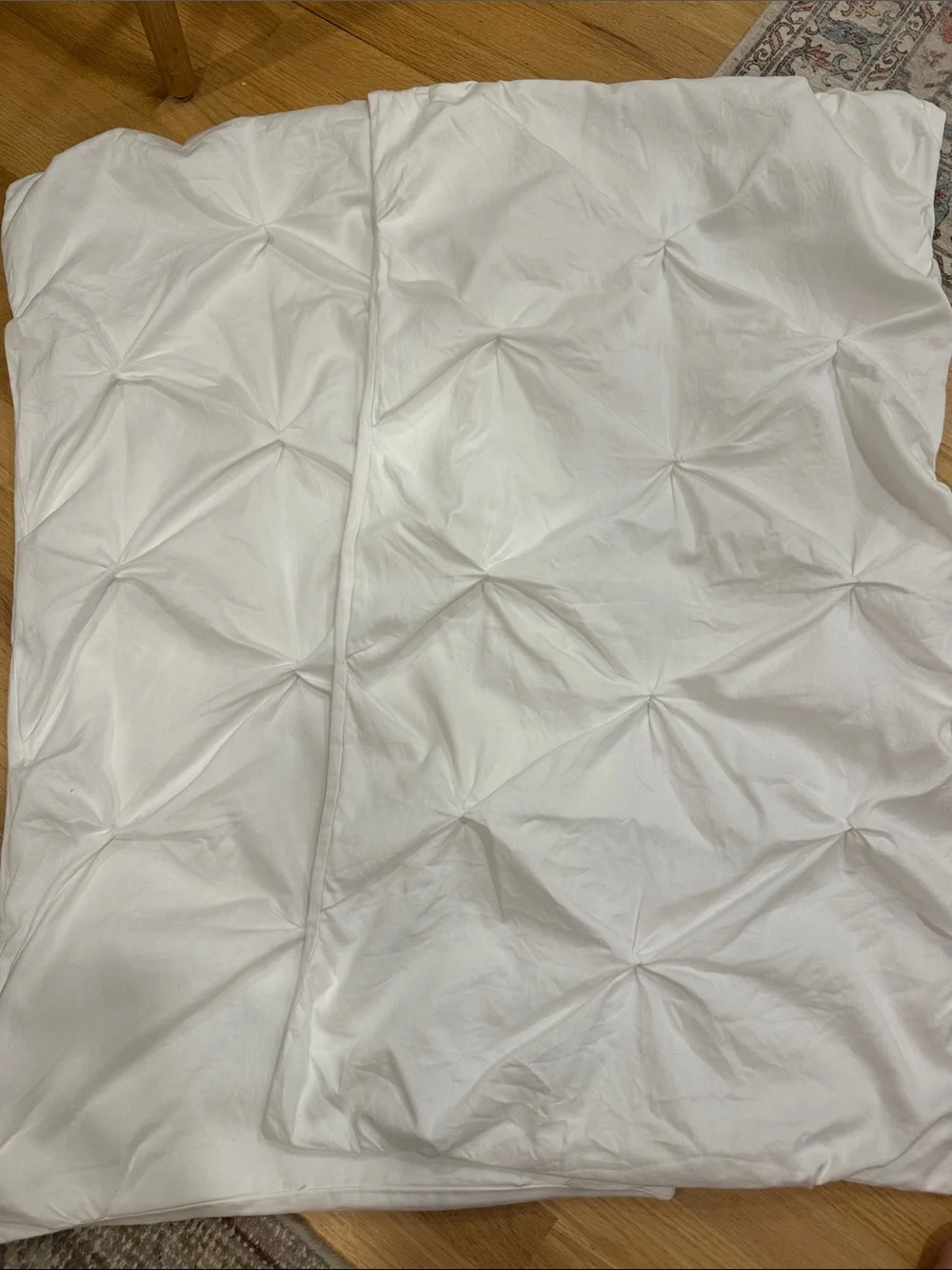King Pinch Pleat Set off 2 White Pillow Cases - Threshold